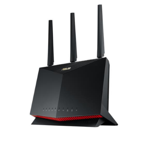 ASUS RT-BE86U ROUTER WIRELESS WI-FI 7 DUAL-BAND 2.4/5GHz 5764 Mbit/s 10 GIGABIT ETHERNET USB MU-MIMO 3 ANTENNE ESTERNE DESKTOP NERO